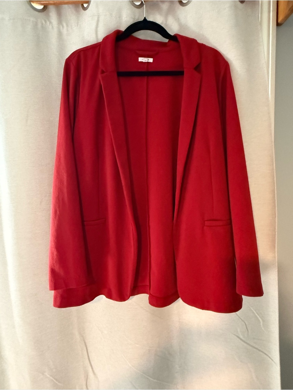 Red Open-Front Blazer